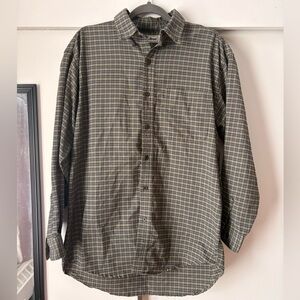 L.L. Bean Green and Blue Plaid Button Down